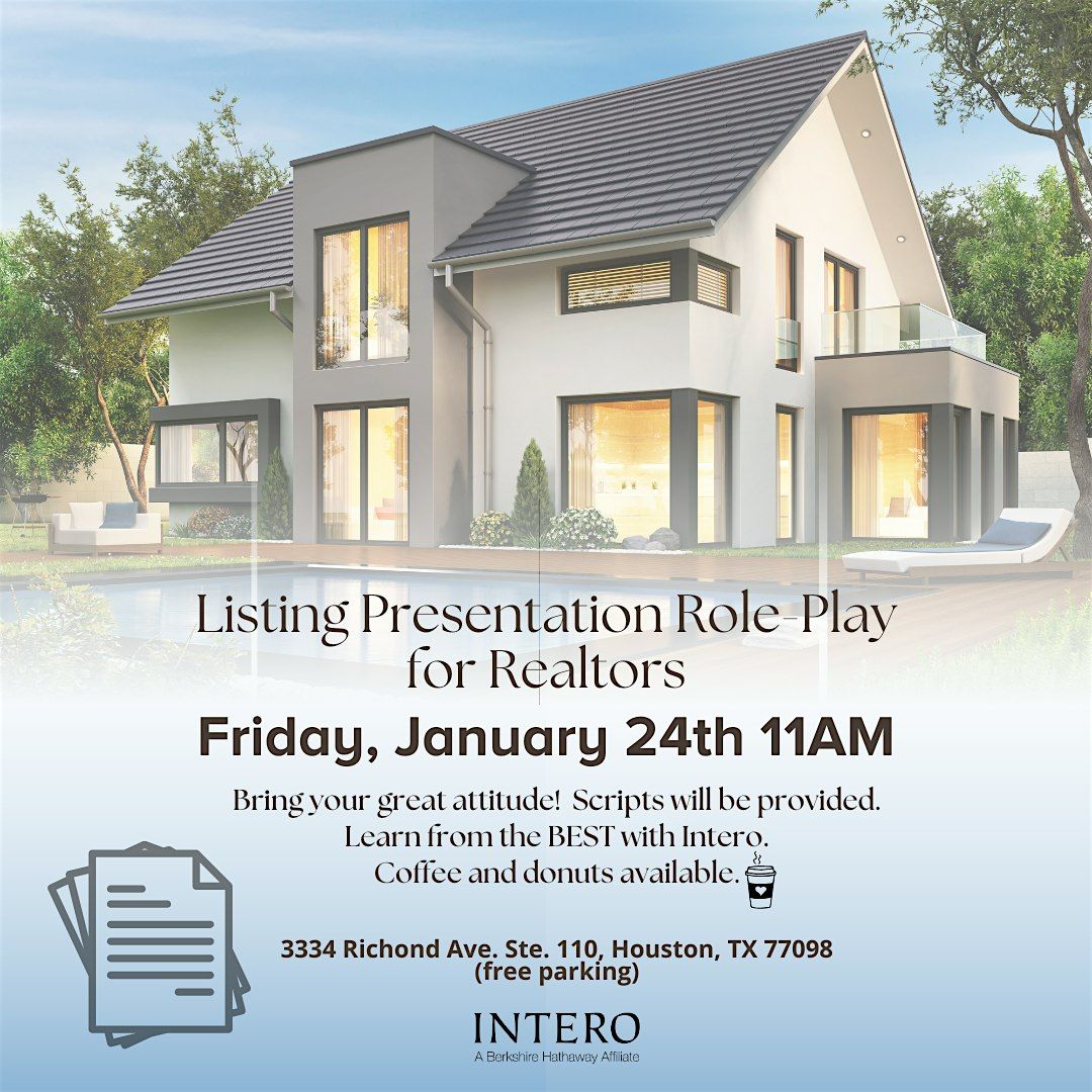 Listing Presentation Role-play Workshop for Realtors!