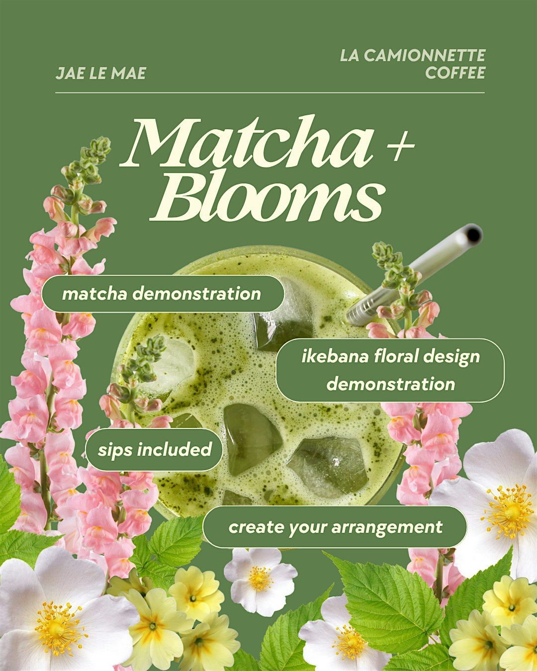 Matcha + Blooms Class