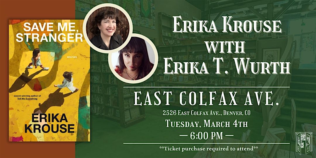 Erika Krouse with Erika T. Wurth Live at Tattered Cover Colfax