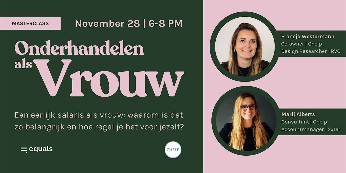 Masterclass onderhandelen als vrouw