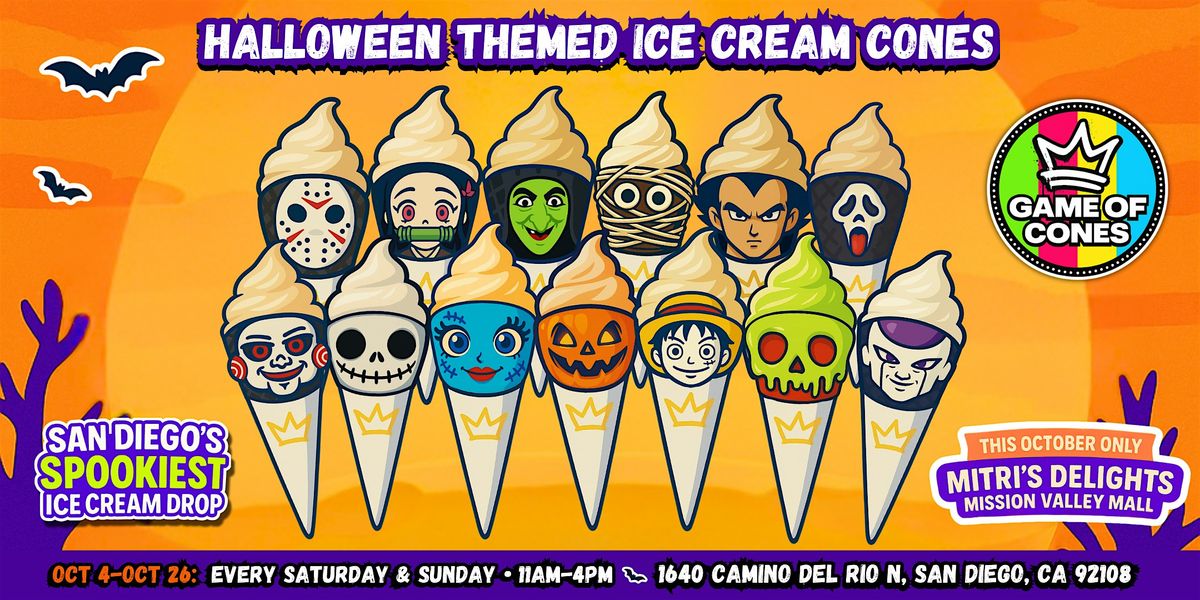 Halloween Ice Cream Pop-Up in Mission Valley Mall. RSVP, Limited Drop