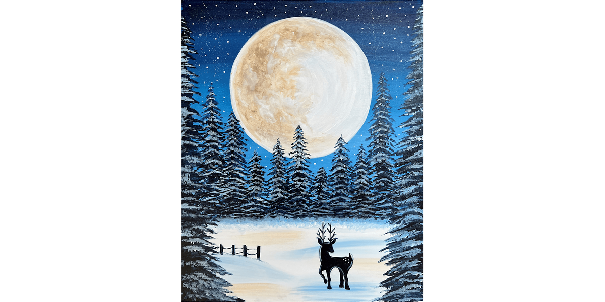 Winter Moon Glow - Paint and Sip in Chicago | Classpop!\u2122