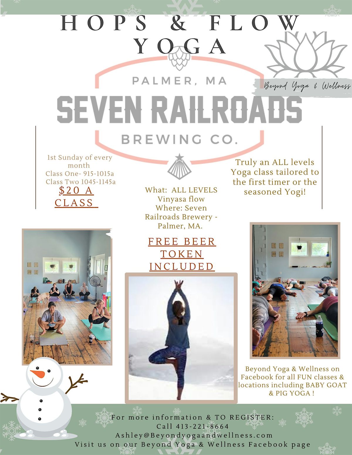 Winter Vinyasa hops and flow at Seven Railroads Brewery