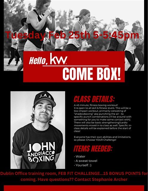 February Fitness Boxing Class