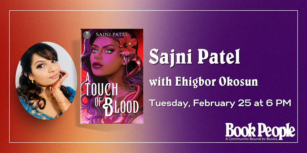 BookPeople Presents: Sajni Patel - A Touch of Blood