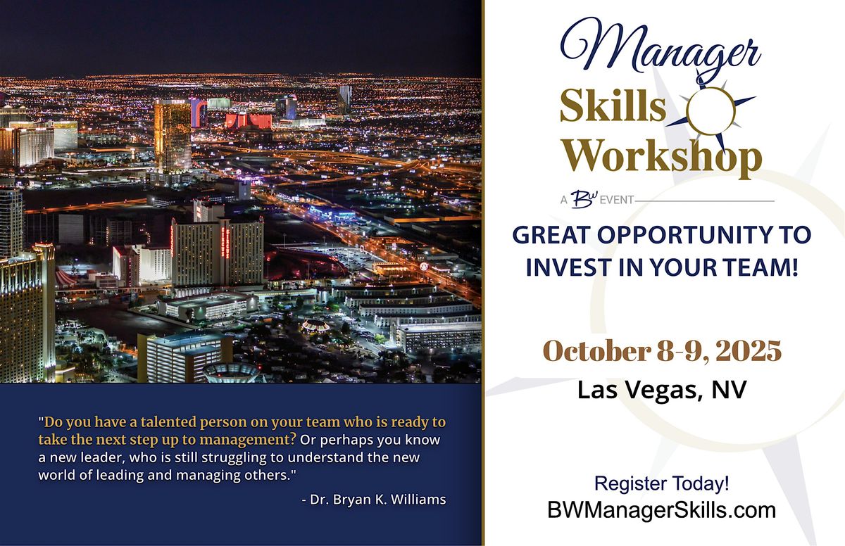 Manager Skills Workshop - Las Vegas, NV