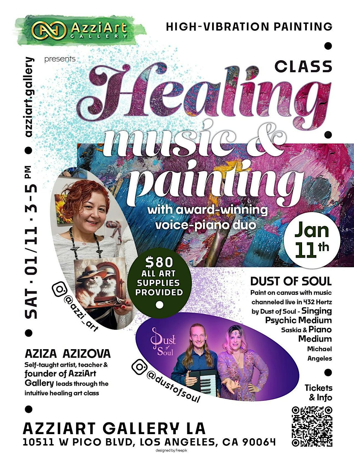 Healing Music and Painting Class at AzziArt Gallery LA