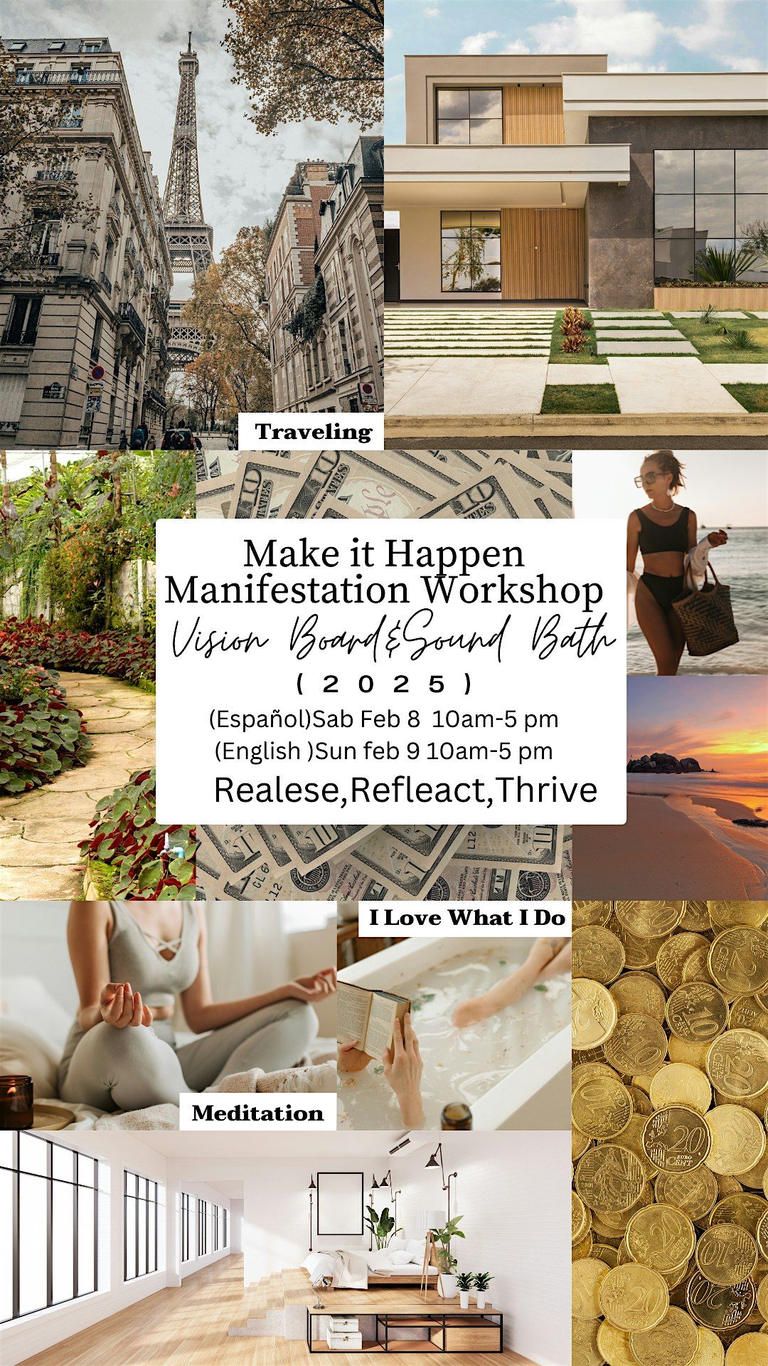 Make it Happen Manifestation Workshop Vision Board & Sound Bath