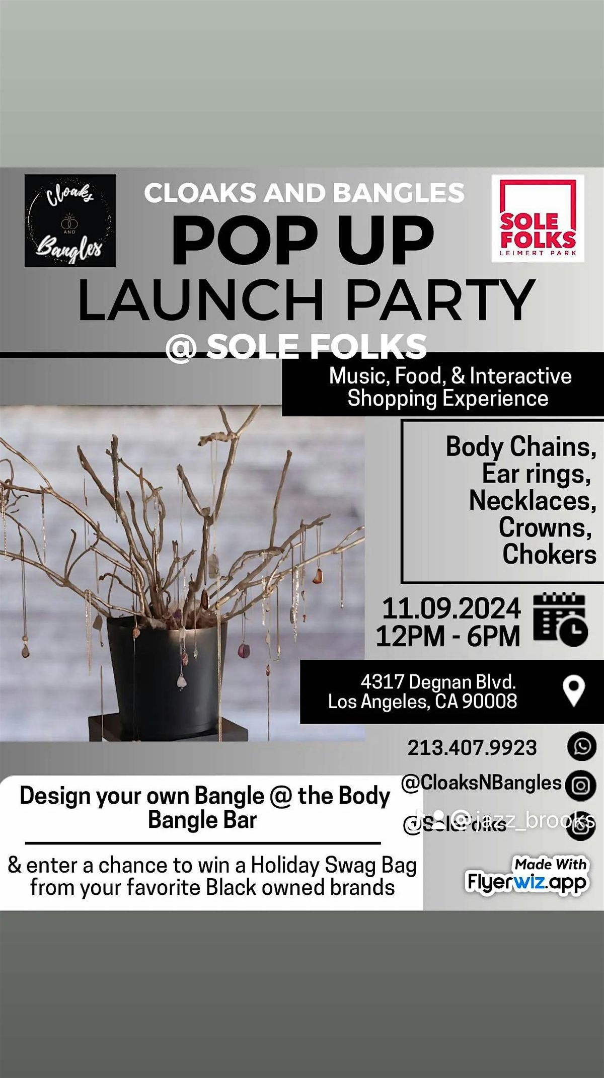 Cloaks and Bangles Launch Party