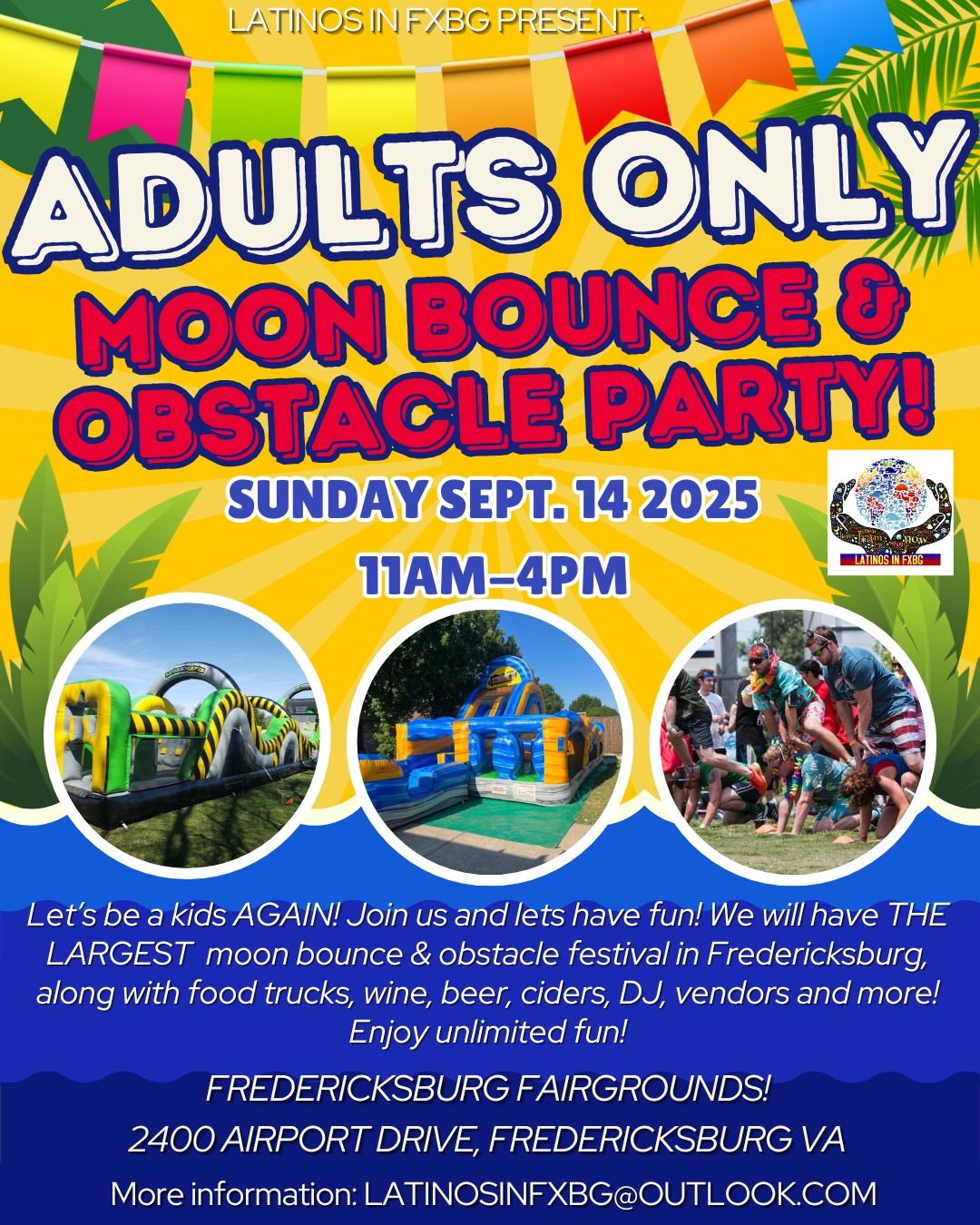 Adults Only Moon Bounce & Obstacle Party\u203c\ufe0f