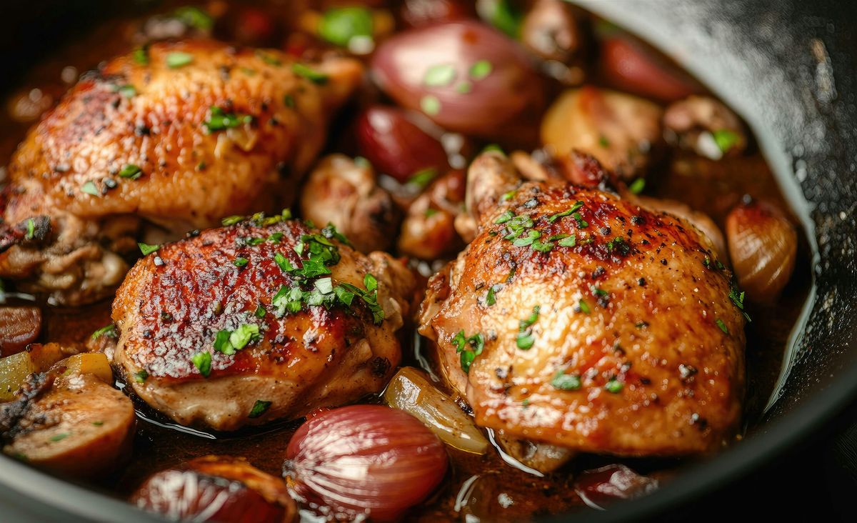 Cooking with Wine: Coq au Vin, Onion Soup, Crepes Suzette BYOB