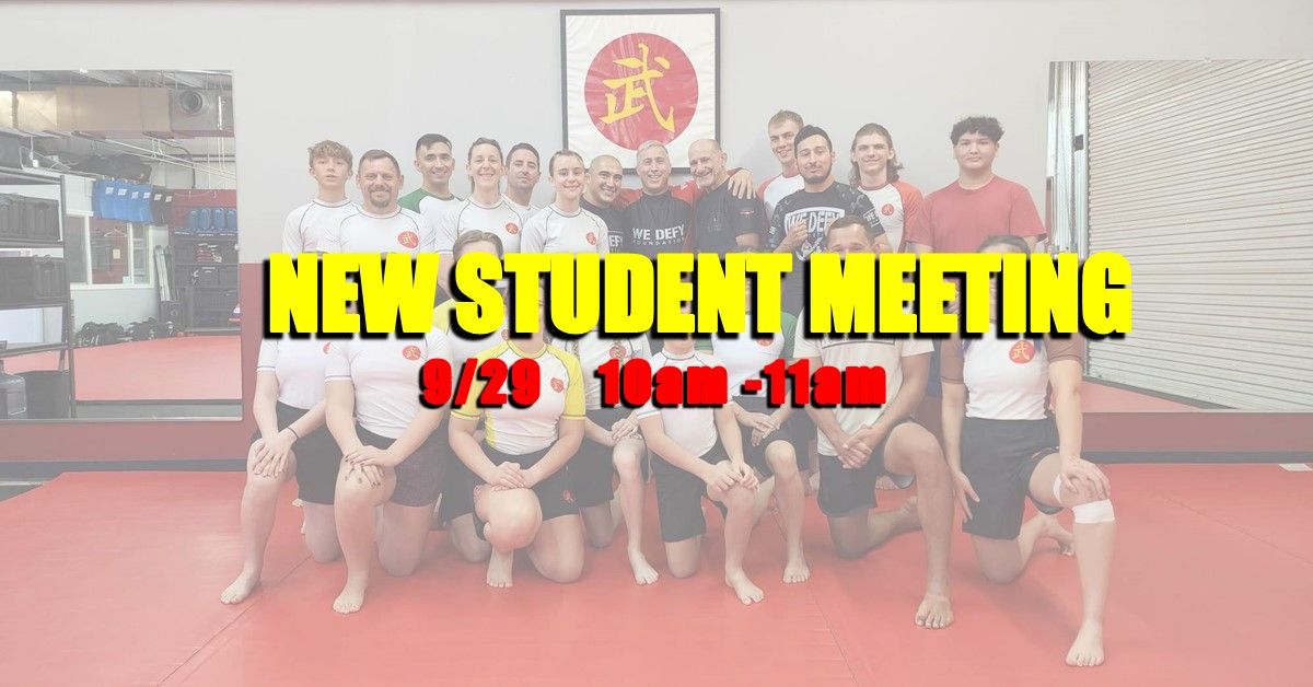 New Student Meeting 4th Quarter 2024