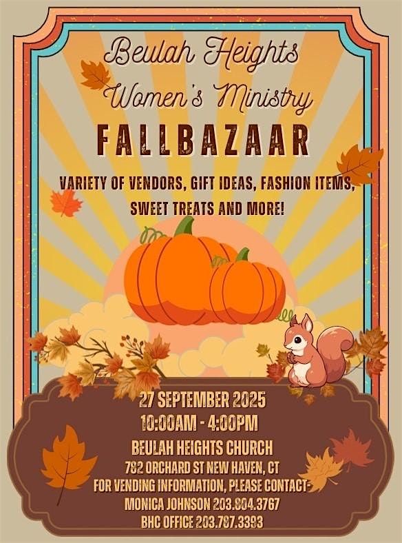 Beulah Heights Women's Ministry Fall Bazaar