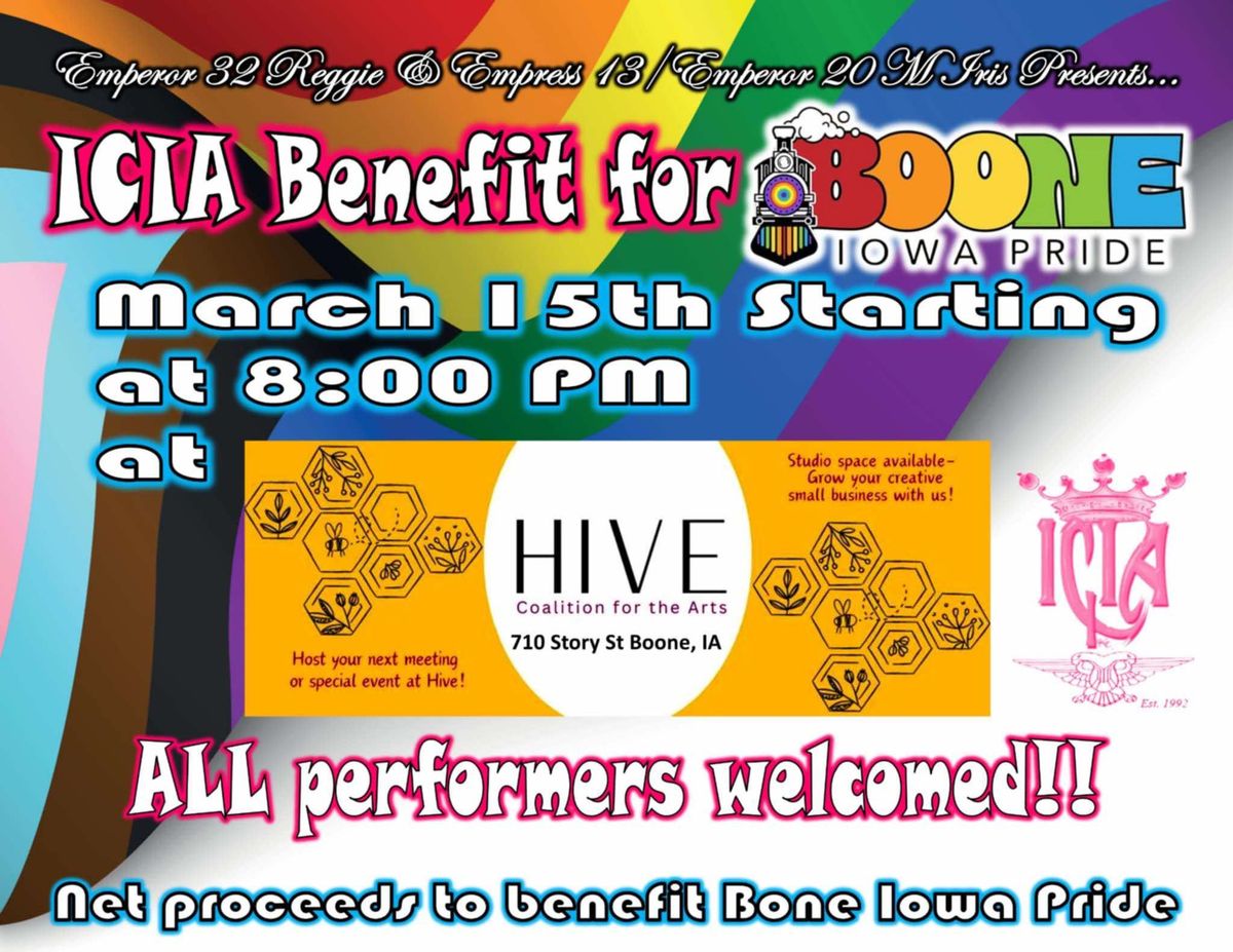 ICIA benefit for Boone Ia Pride 3rd Annual event.