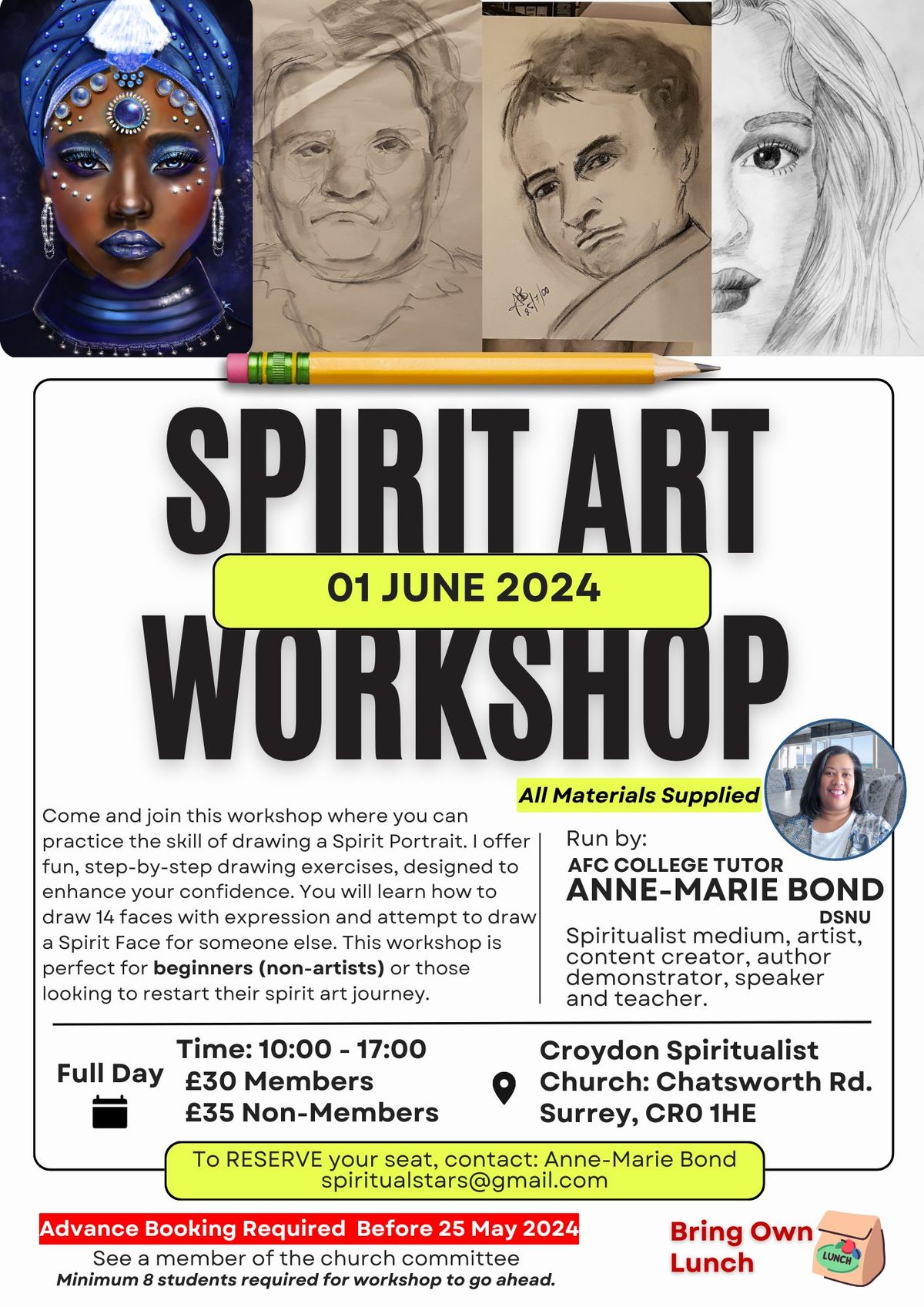 Spirit Art Workshop - Level 1 Drawing Spirit Portraits for Beginners\/Novices