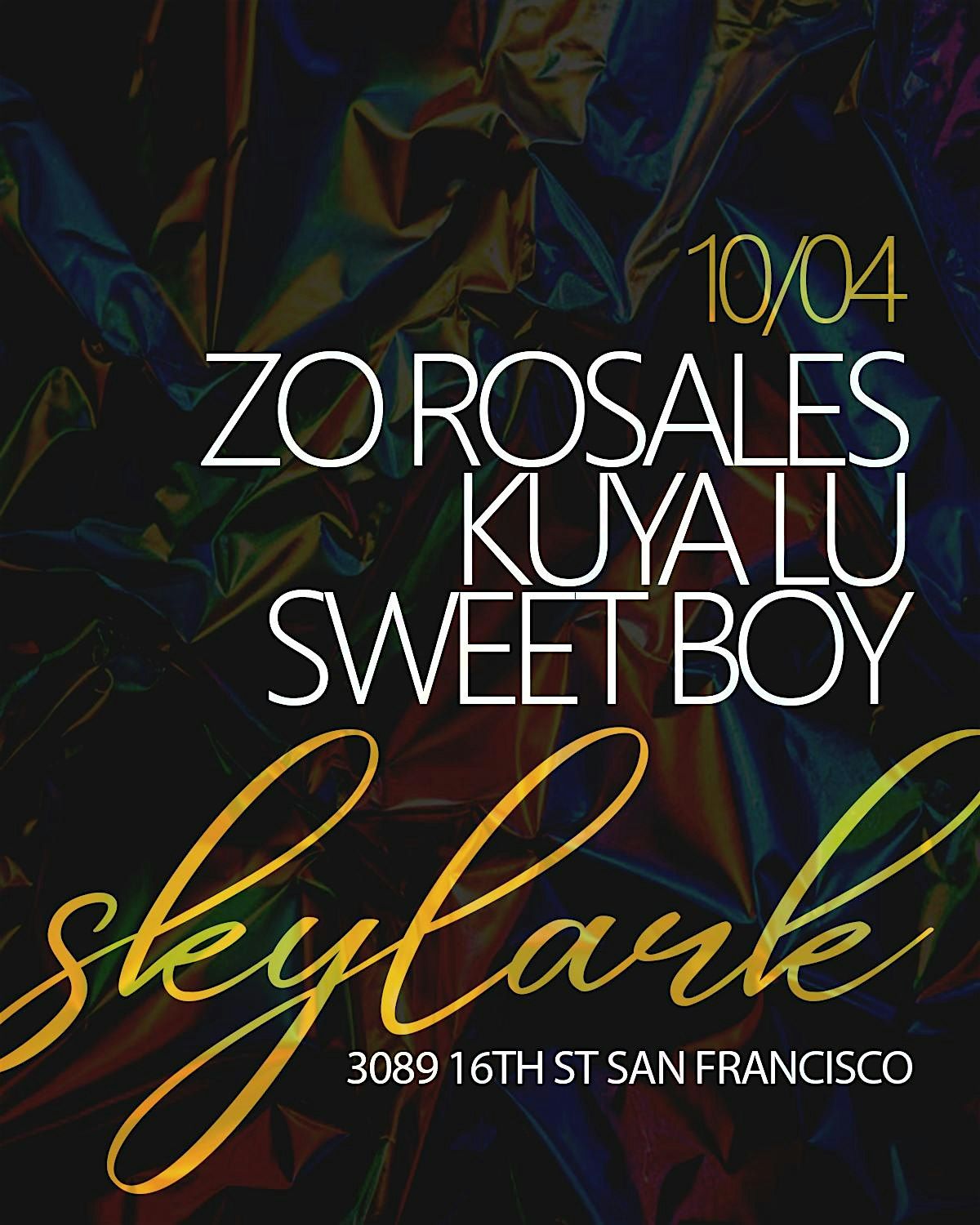 Skylark Saturdays @ Skylark 10\/4\/2025