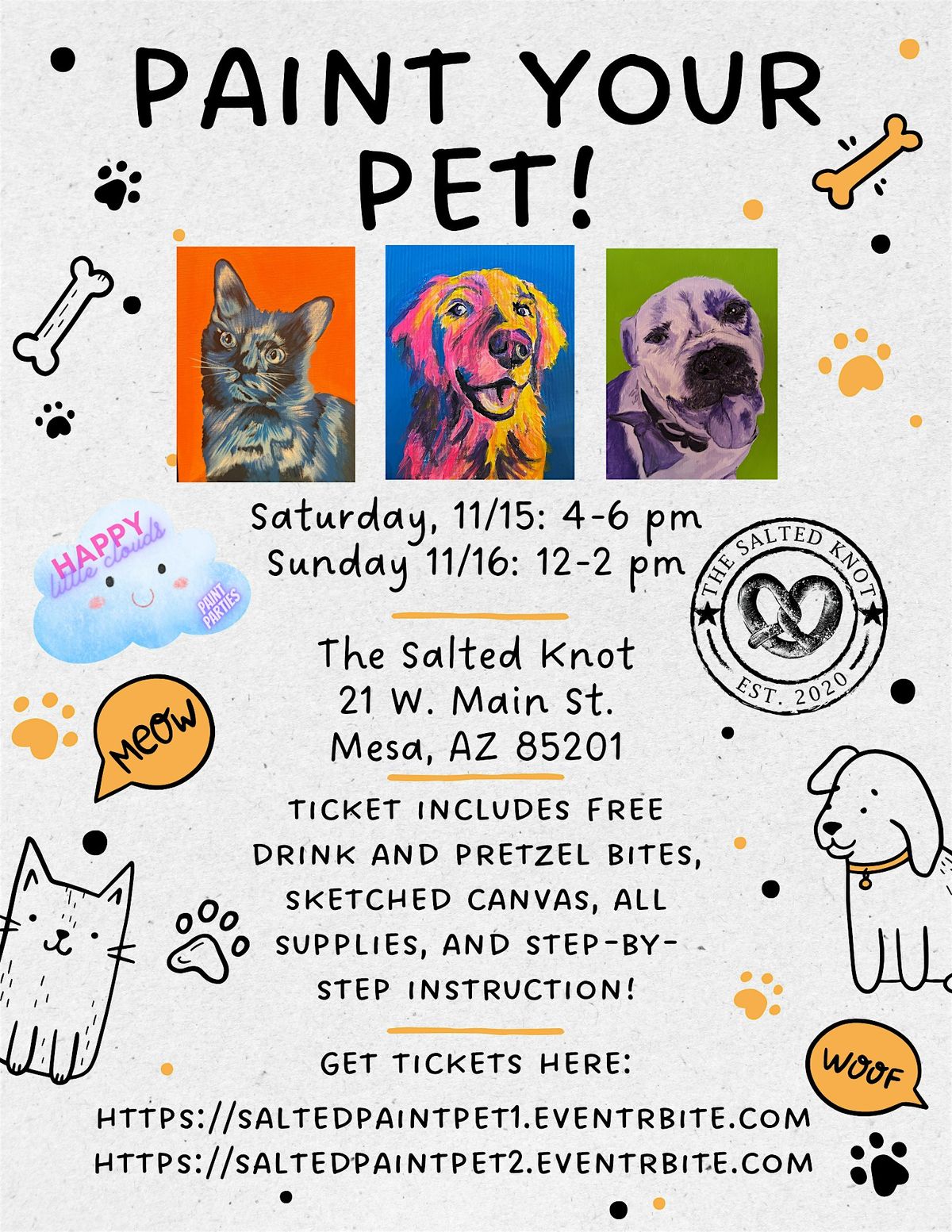 Paint your Pet #2 at The Salted Knot! 11\/16