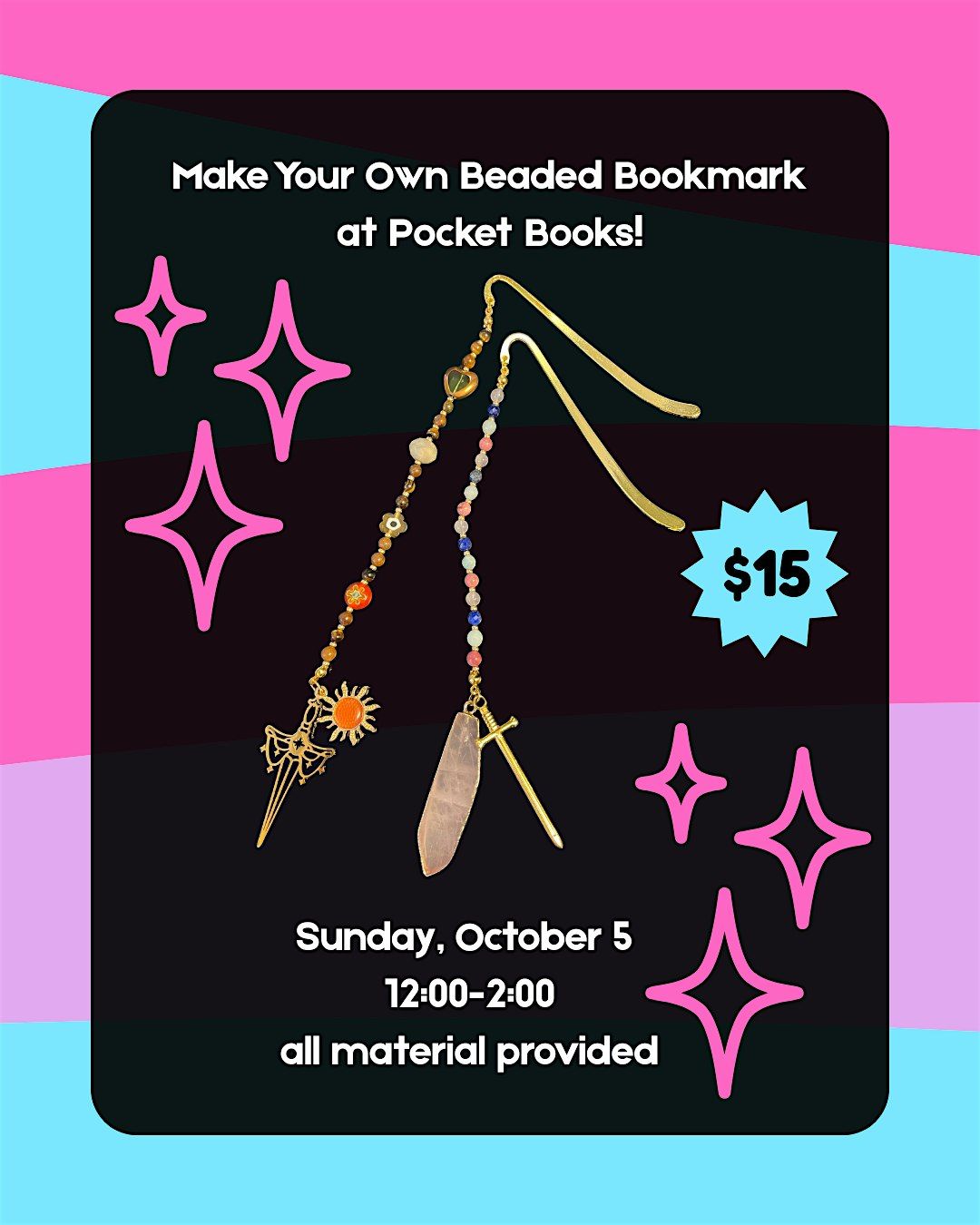 Make Your Own Beaded Bookmark at Pocketbooks!