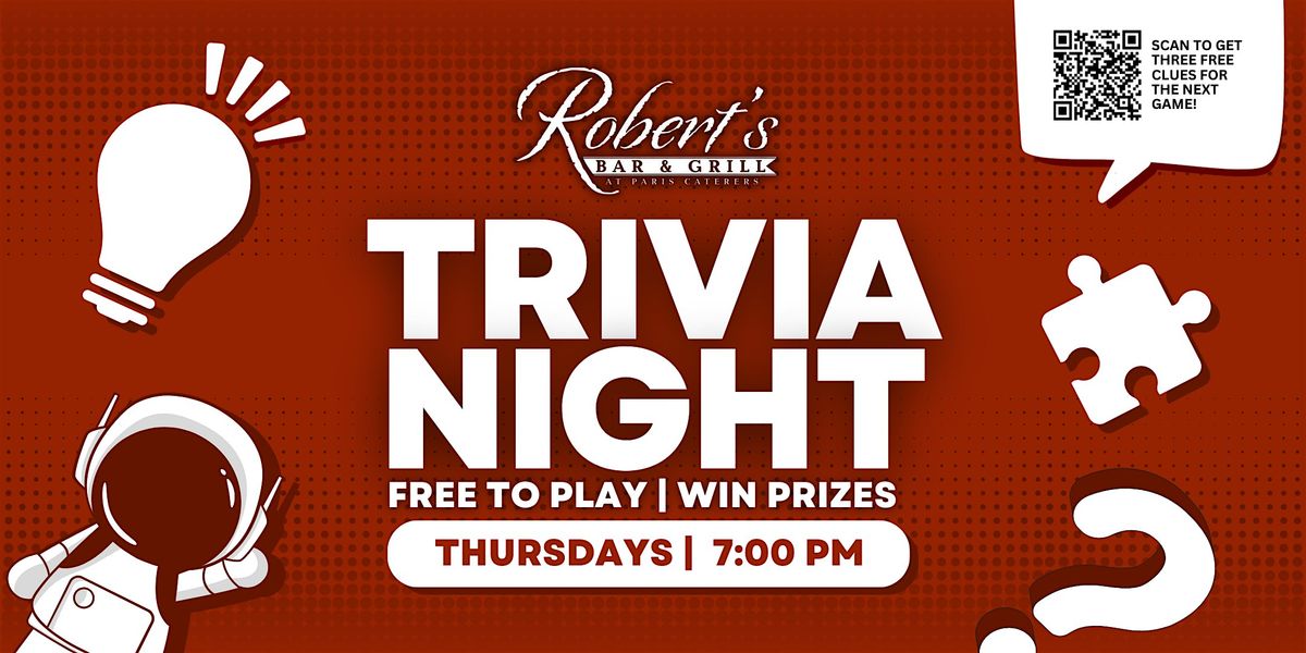 Berlin, NJ Trivia Night | Robert's Bar & Grill at Paris Caterers