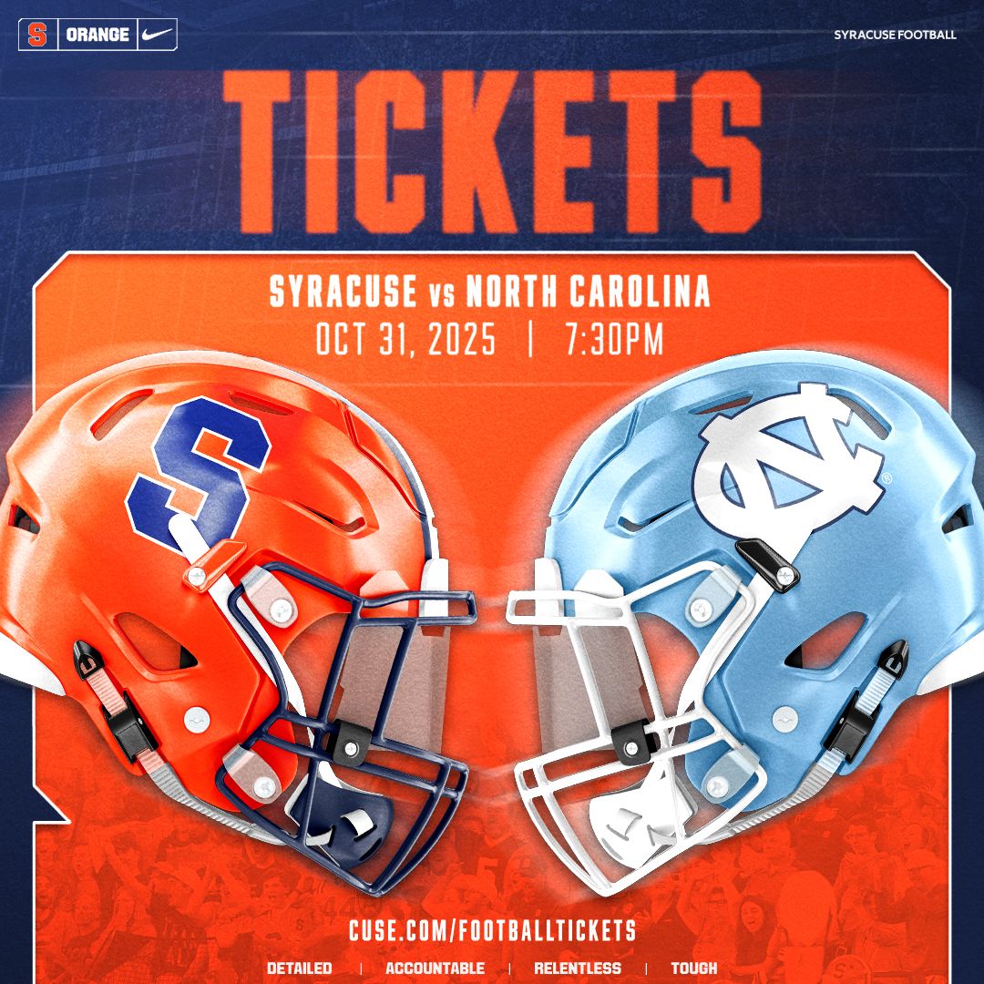 Syracuse Orange at North Carolina Tar Heels Football at Kenan Stadium