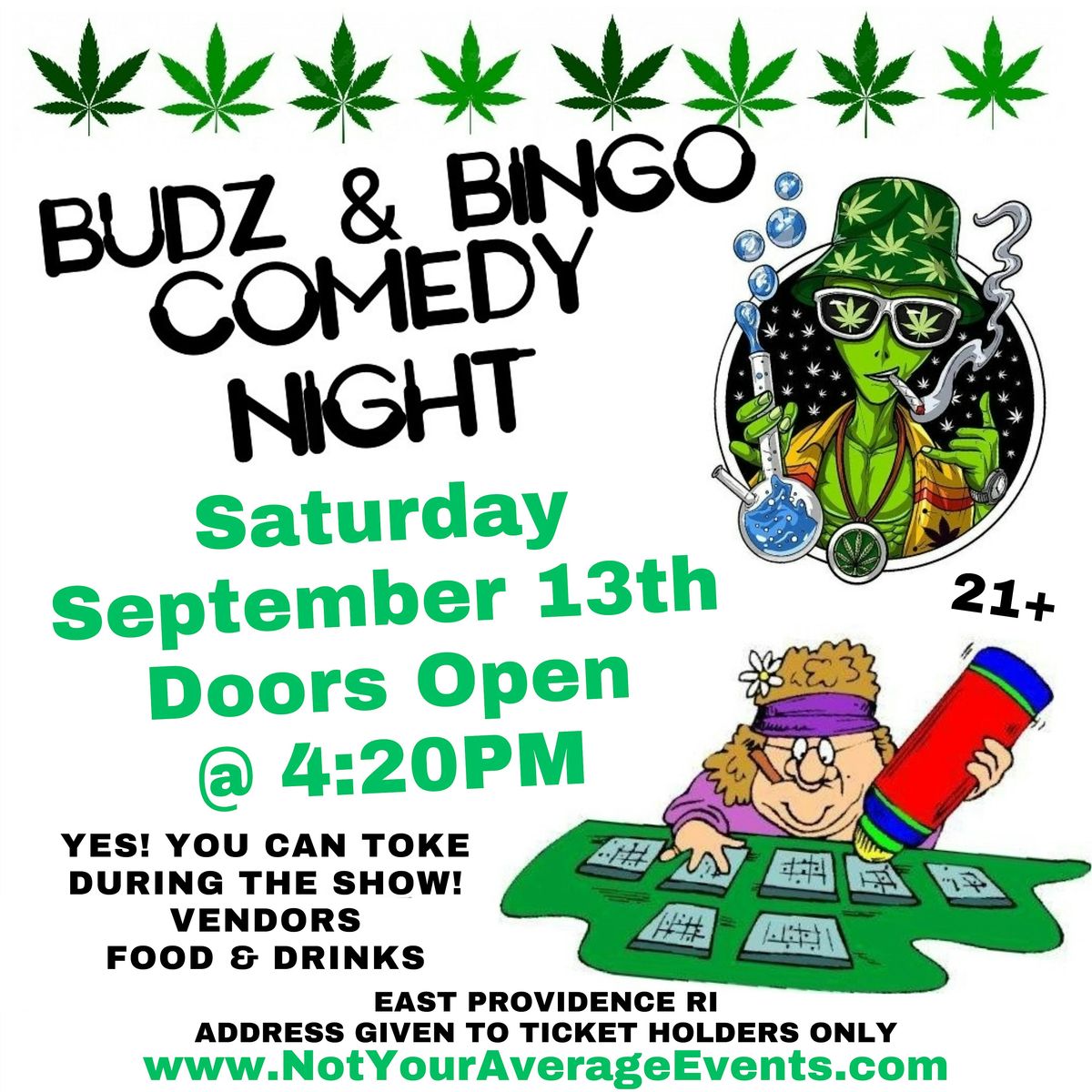 Budz N BING0 Comedy Night In RI- September 13th 2025