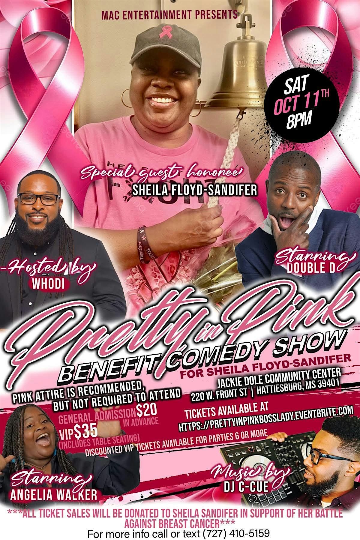 PRETTY IN PINK BENEFIT COMEDY SHOW FOR SHEILA SANDIFER