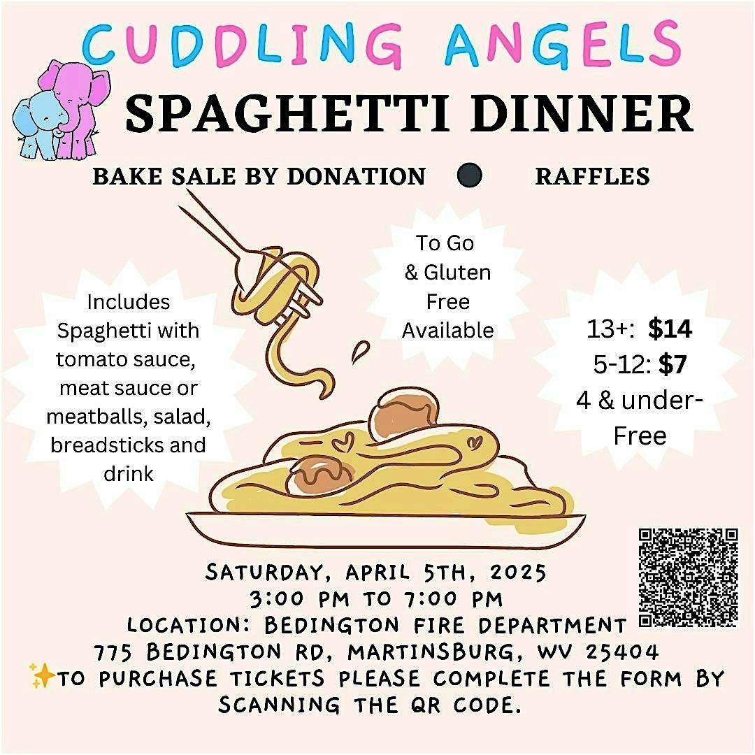 Cuddling Angels Spaghetti Dinner