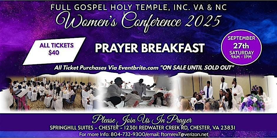 Full Gospel Holy Temple, VA & NC 2025 Prayer Breakfast