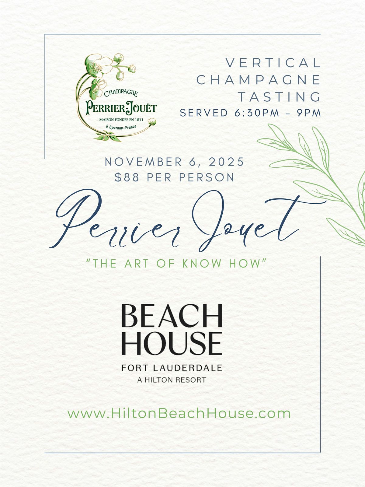 Perrier-Jouet Vertical Champagne Tasting