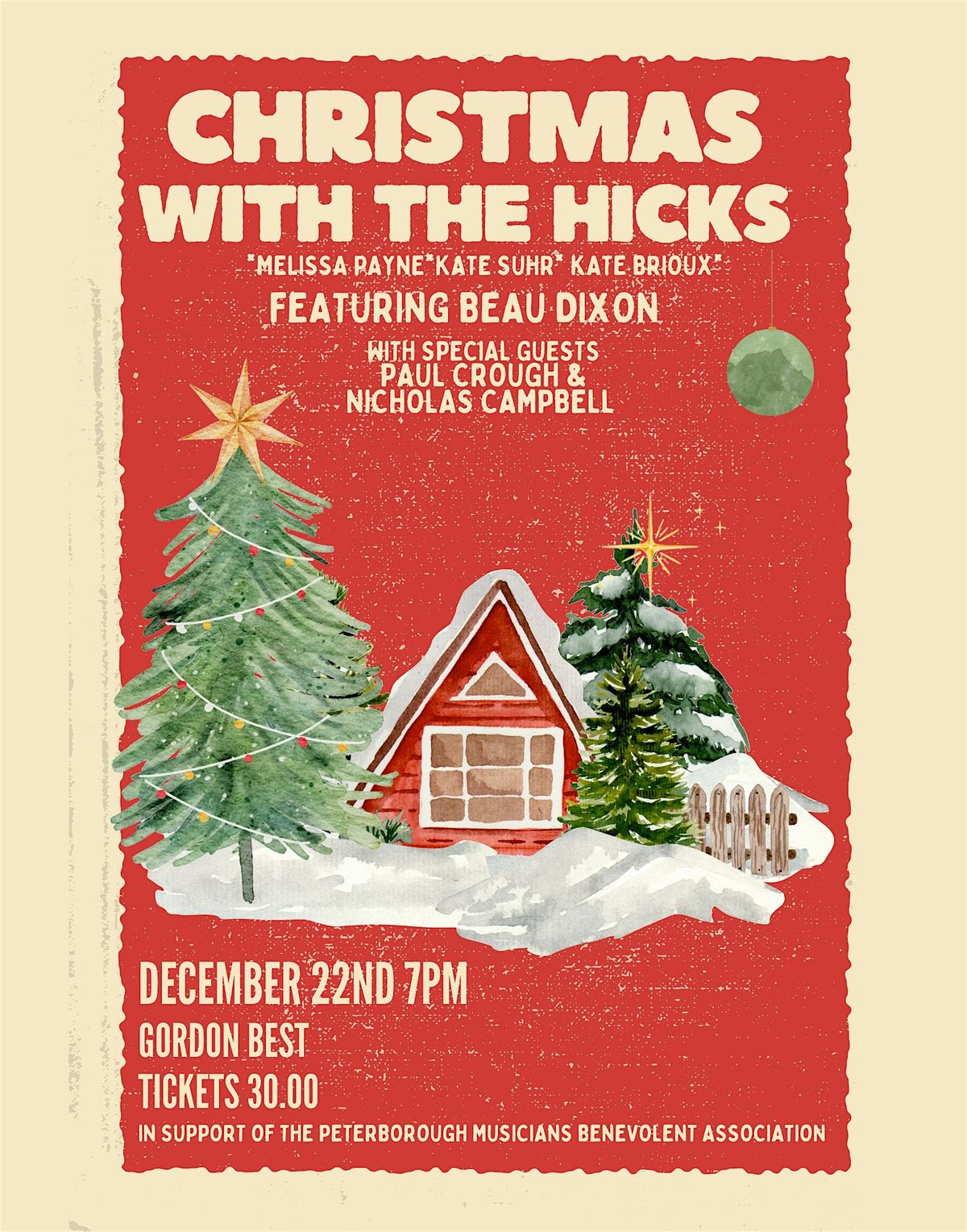 Christmas With The Hicks Featuring Beau Dixon in support of The PMBA