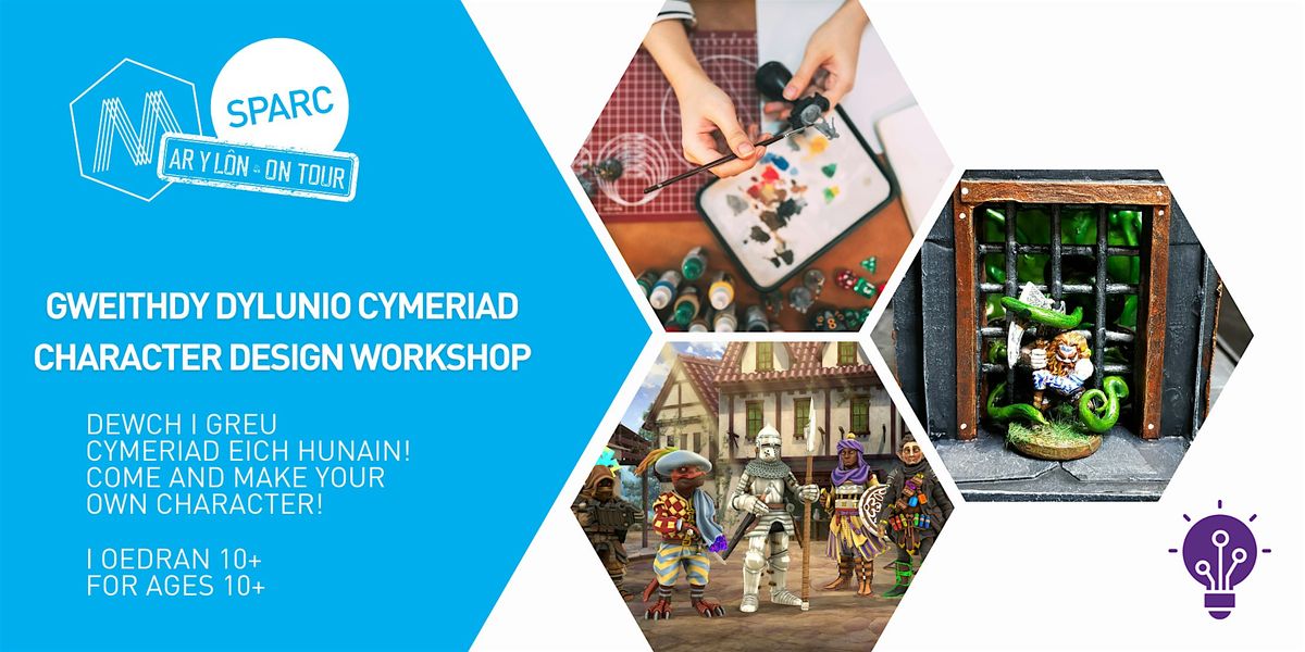 Gweithdy dylunio cymeriad \/\/ Character design workshop
