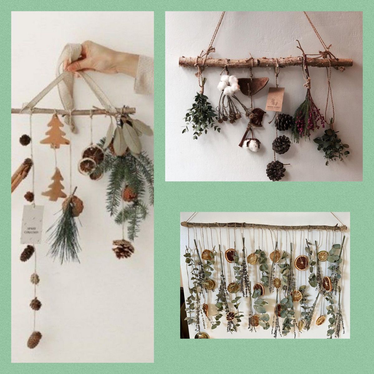 Winter hanging floral decoration workshop