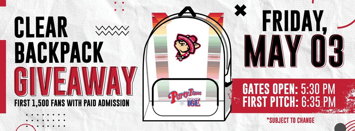 Clear Backpack Giveaway