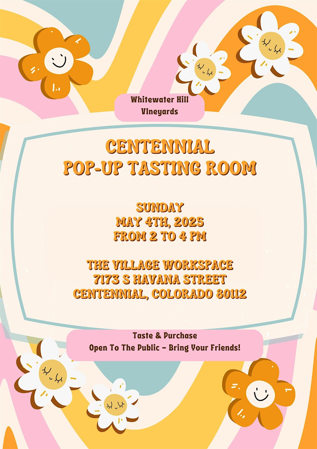 May 2025 Centennial Front Range Pop-Up Tasting Room