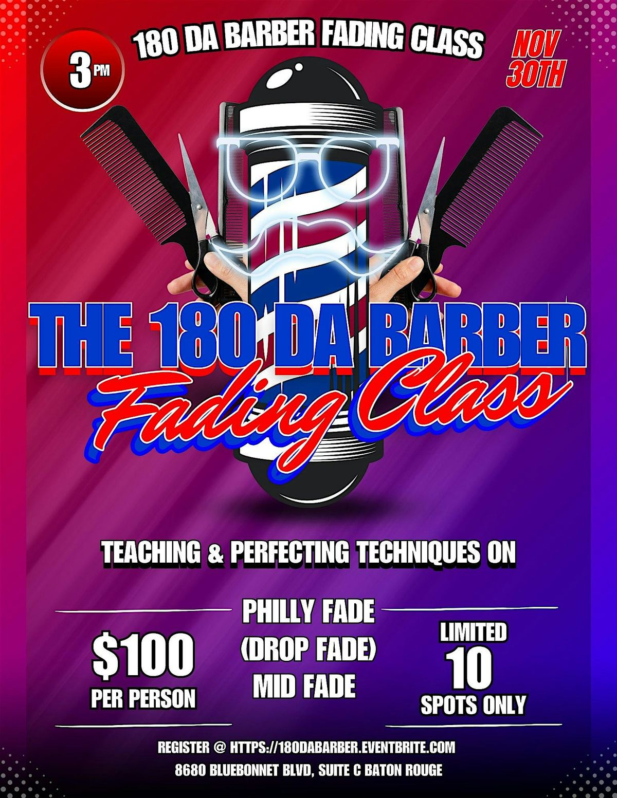 The 180 Da Barber Fading Class