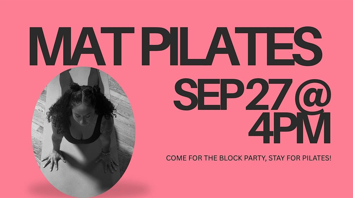 MAT PILATES BLOCK PARTY