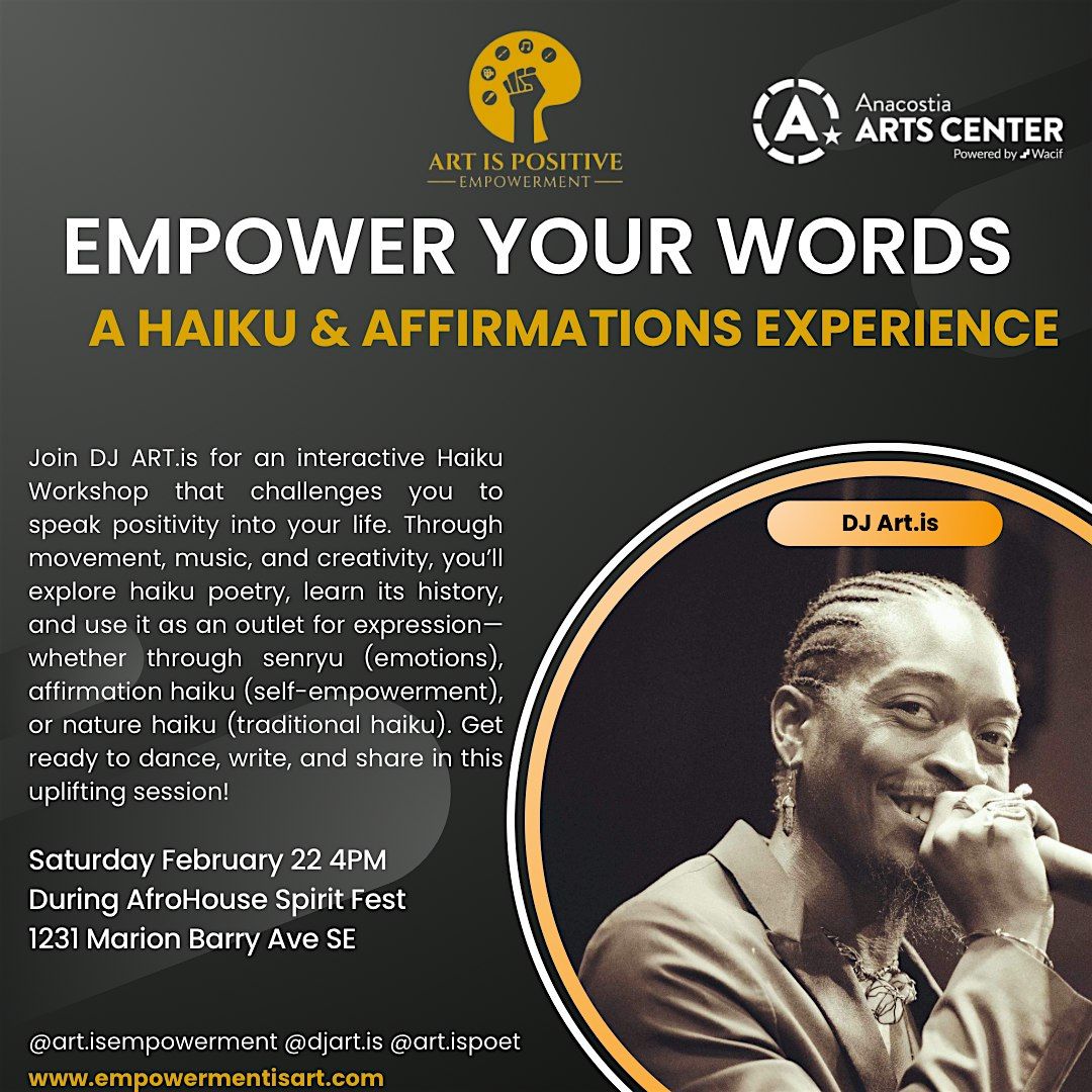 Empower your words,A Haiku & Affirmations Experience