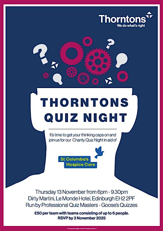 Thorntons Charity Quiz Night 2025