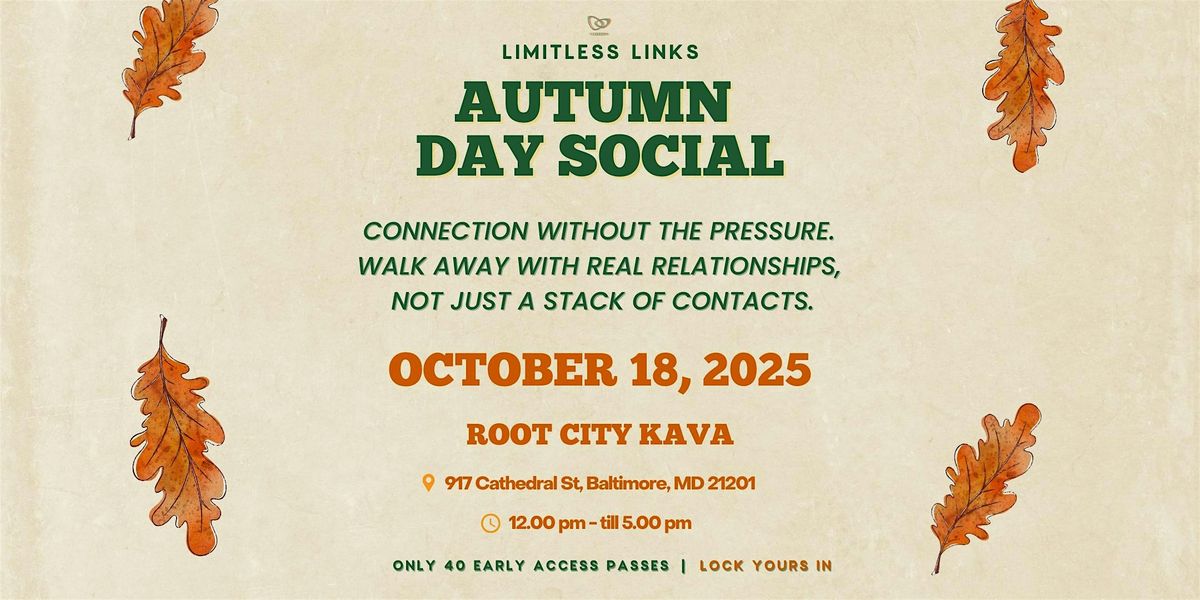 Limitless Links: Autumn Day Social | Official Tickets at TDNVision.com