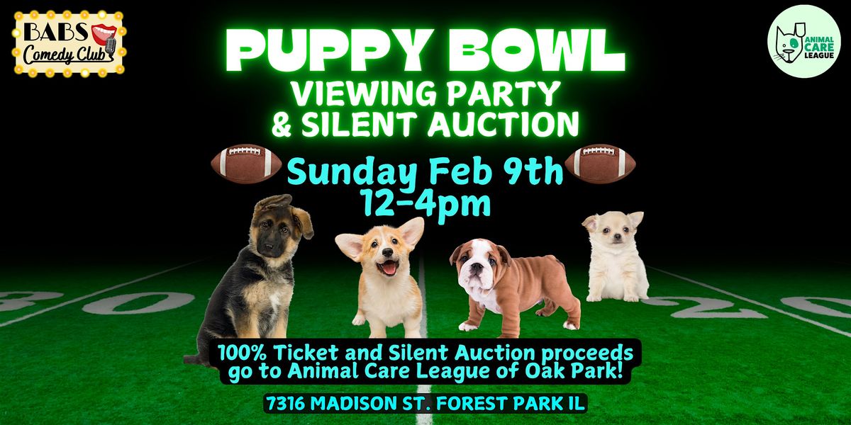 PUPPY BOWL WATCH PARTY & SILENT AUCTION!