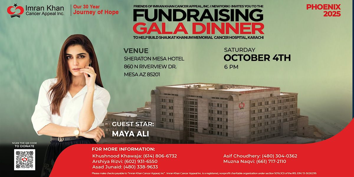 Shaukat Khanum Fundraising Gala Dinner in Phoenix, USA