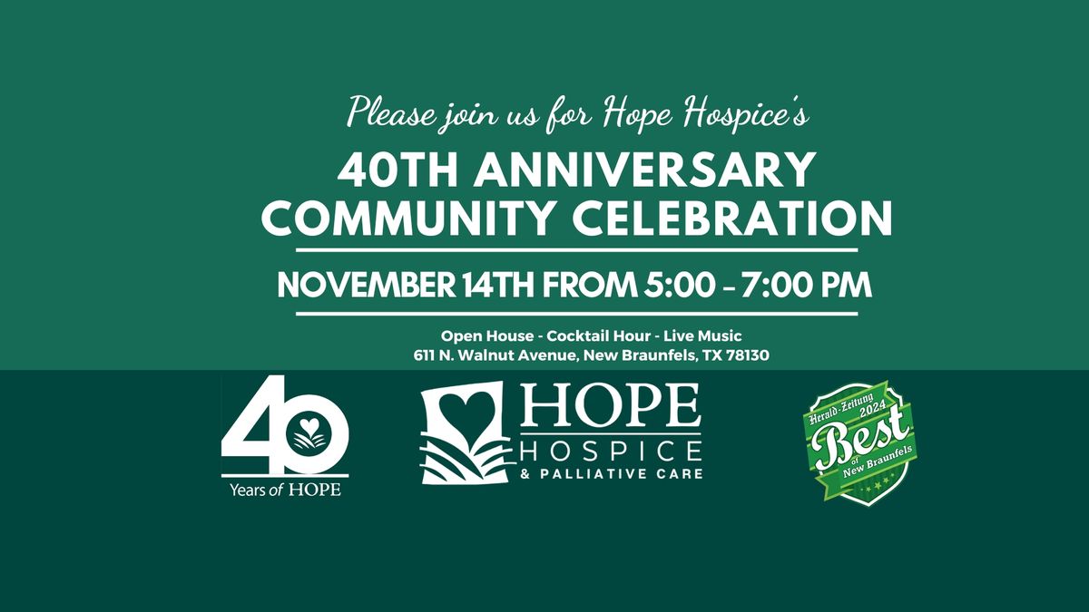 40th Anniversary Community Celebration