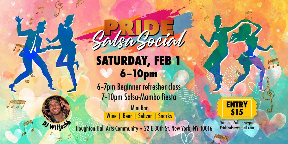 Pride Social February Edition + Beginner  Salsa  Class