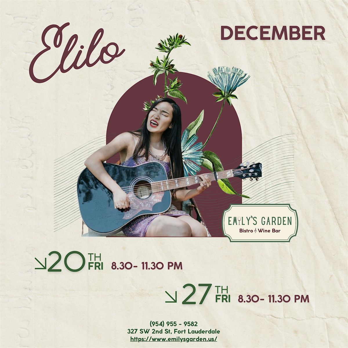 Live Music at Emily's Garden- Elilo