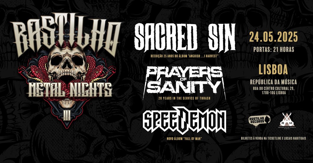 Rastilho Metal Night III (Sacred Sin + Speedemon + Prayers of Sanity)