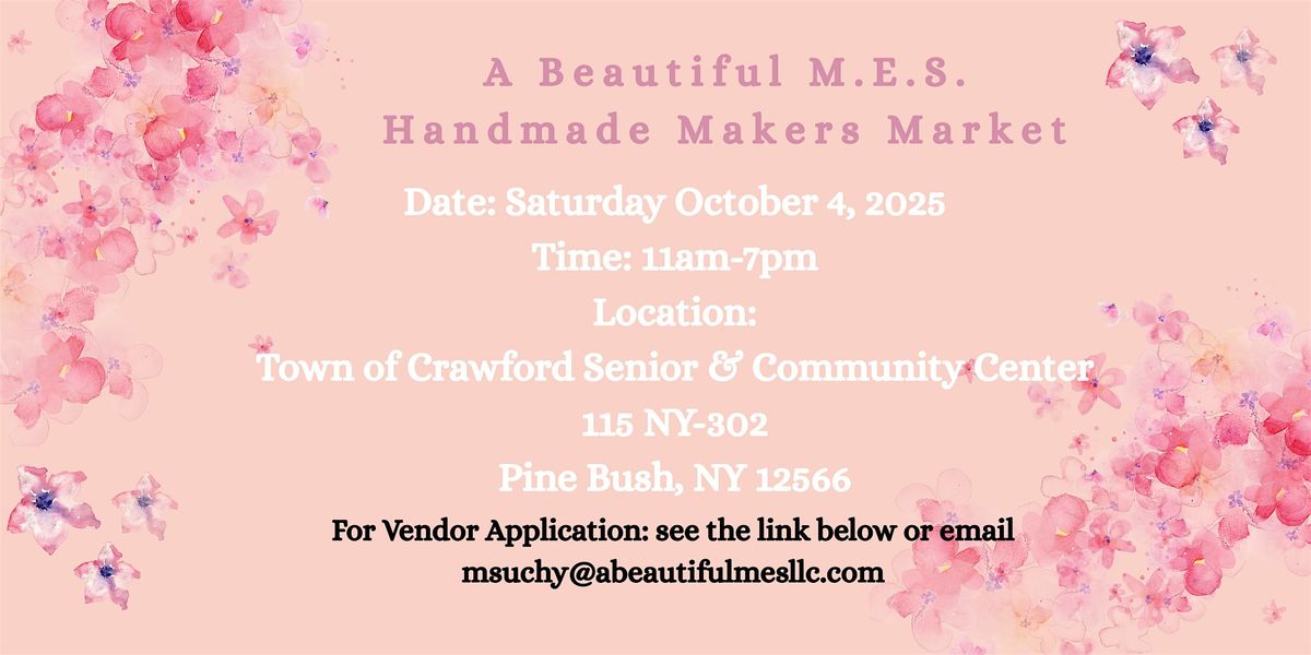 Looking for Vendors for our Handmade Makers Market