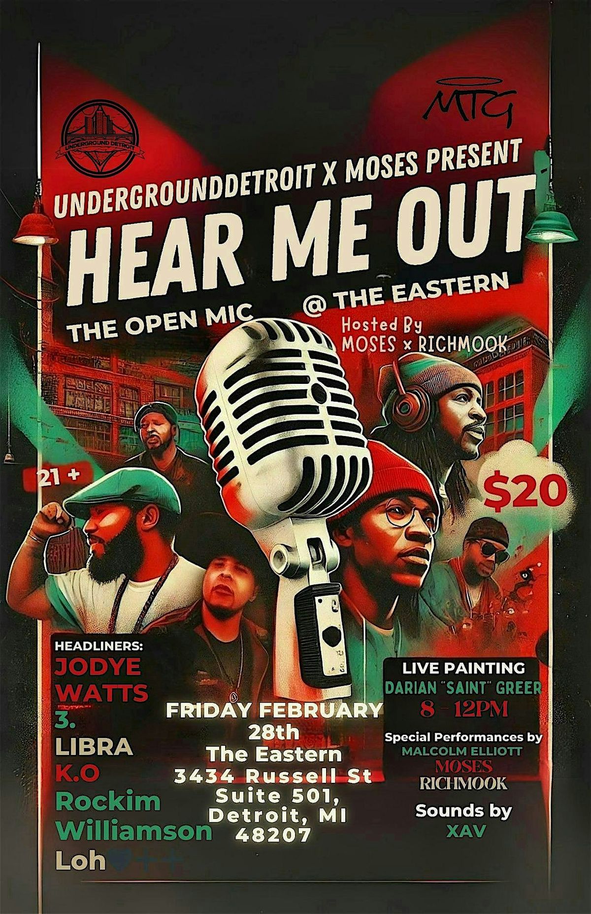 HEAR ME OUT: THE OPEN MIC Presented By UndergroundDetroit and Moses