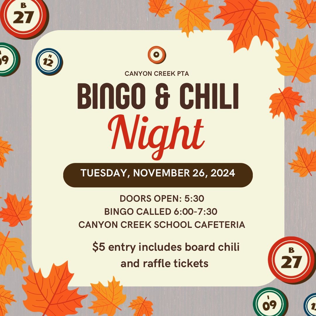 Bingo and Chili family night 