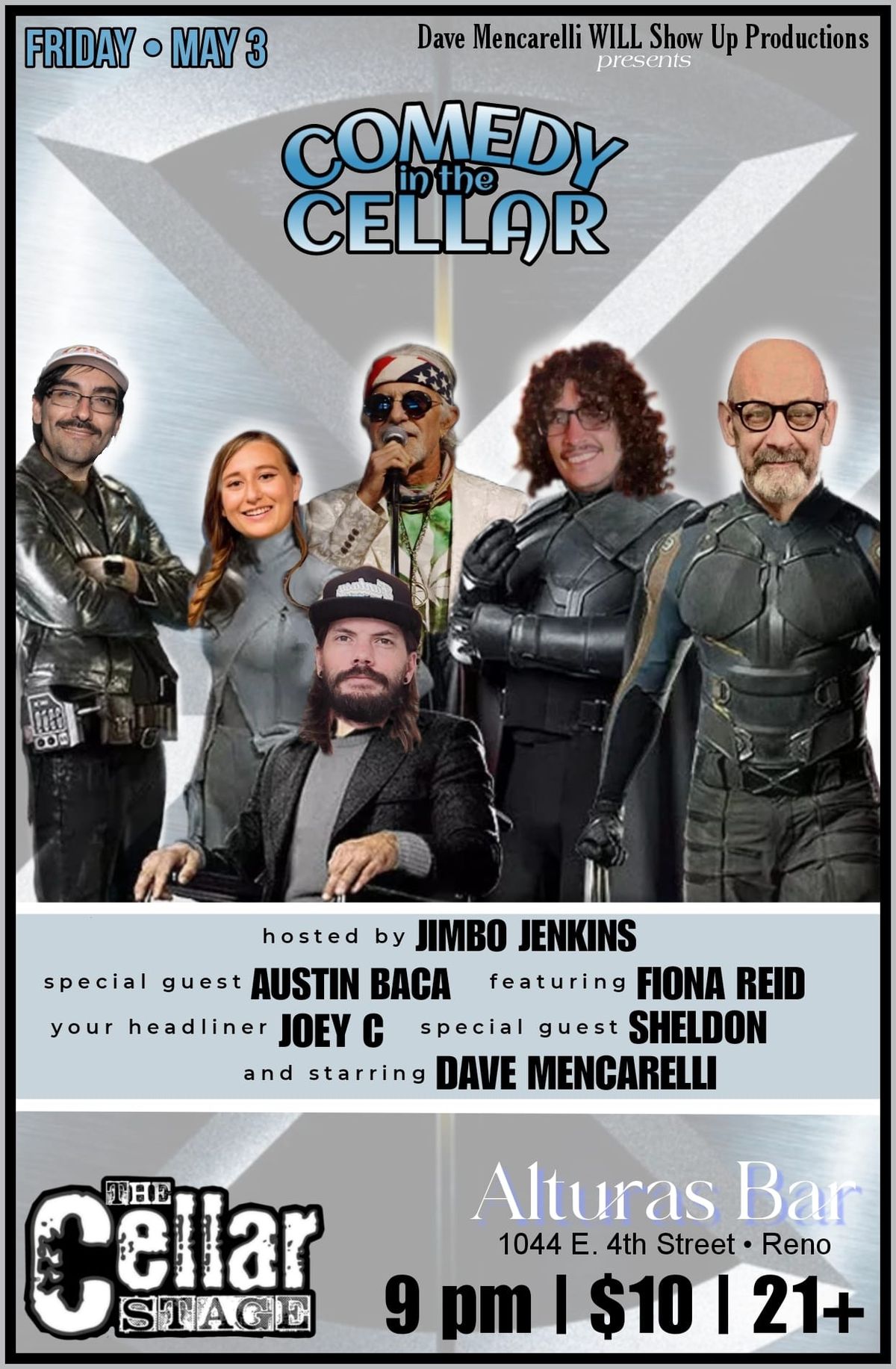 Comedy in the Cellar hosted by Jimbo Jenkins 