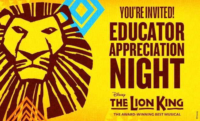 THE LION KING on Broadway Educator Appreciation Night